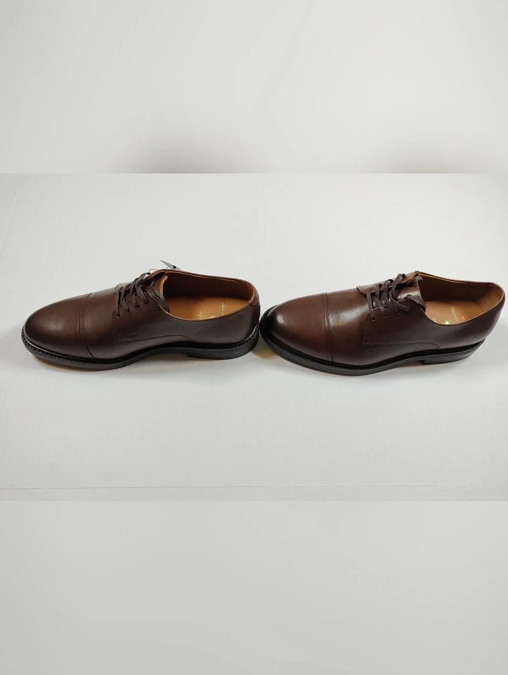 NWOB Polo Ralph Lauren Men's Asher Captoe Oxford Brown Leather Shoe US 10